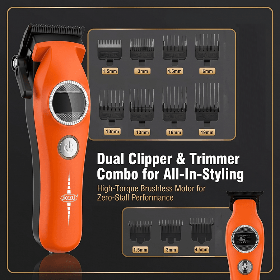 KEZU K-A85 Professional Hair Clipper Set - Brushless Motor Trimmer - Image 6