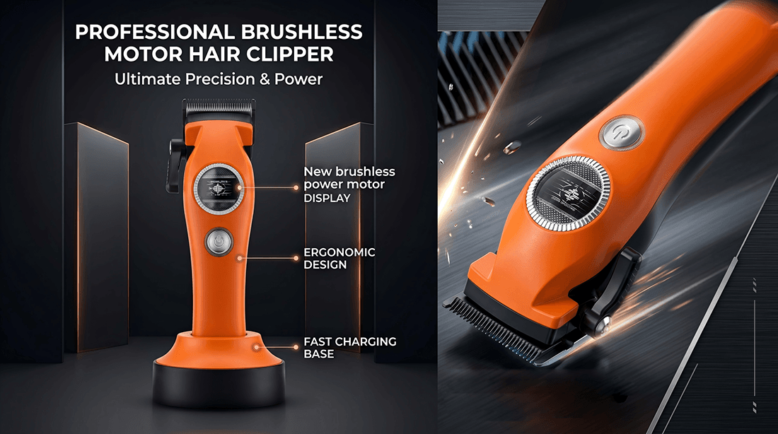 KEZU K-S818 professional cordless hair clipper with Charging Dock