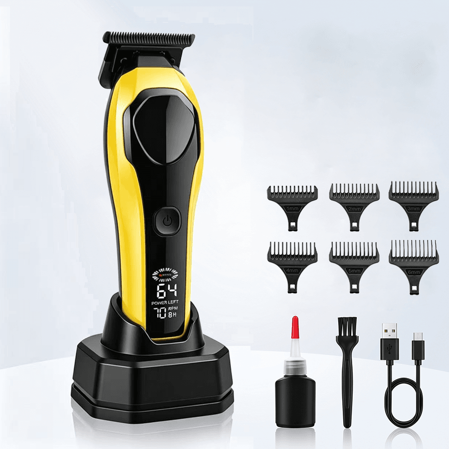 Professional Cordless Hair Clipper & T-Blade Trimmer Set for Men
