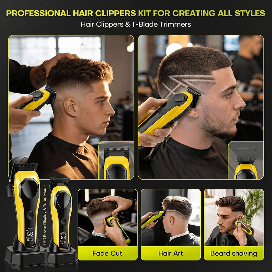 KEZU Professional Hair Clipper & Trimmer Set for Men - Image 4