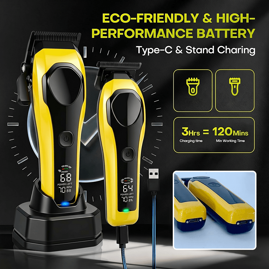 KEZU Professional Hair Clipper & Trimmer Set for Men - Image 5