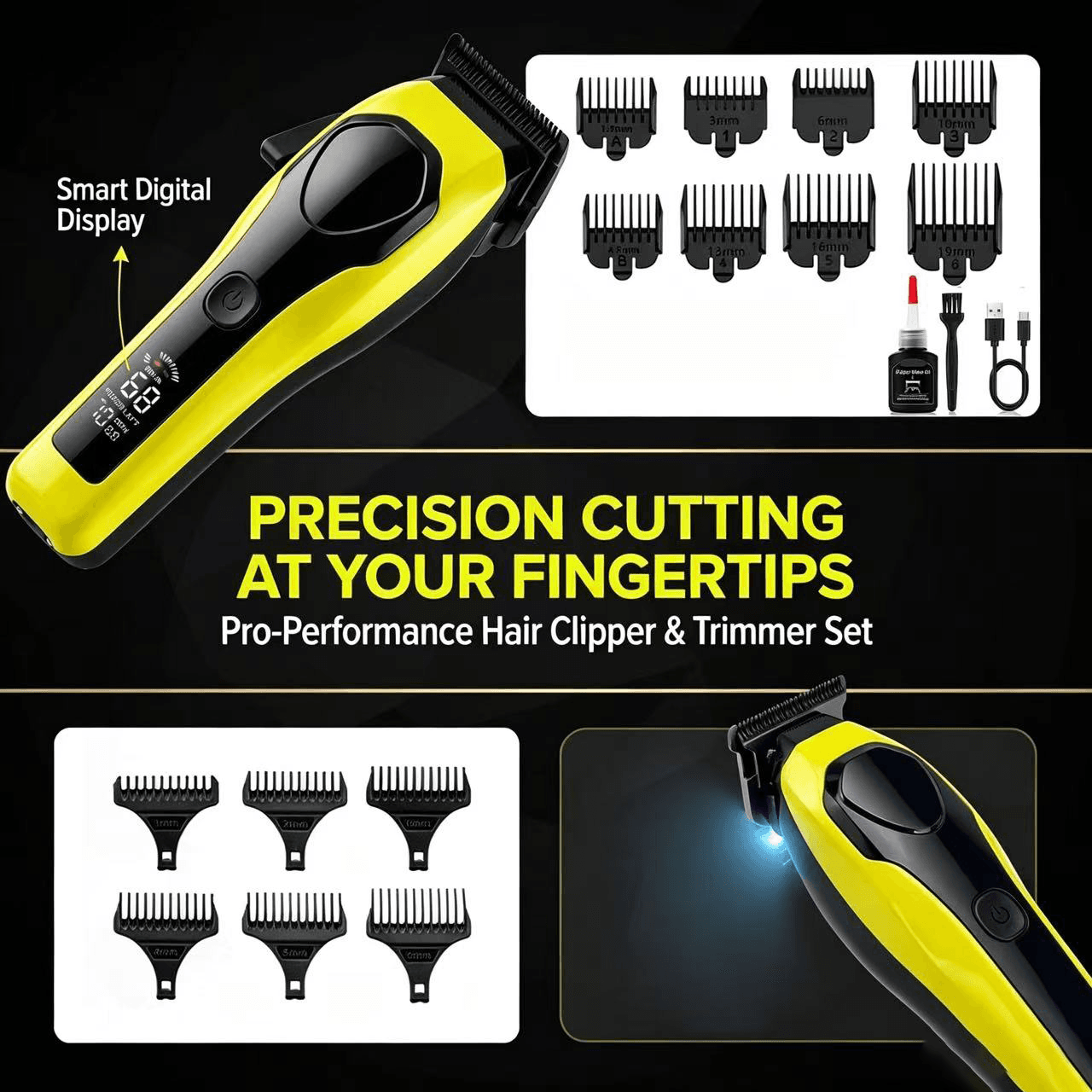 KEZU Professional Hair Clipper & Trimmer Set for Men - Image 7