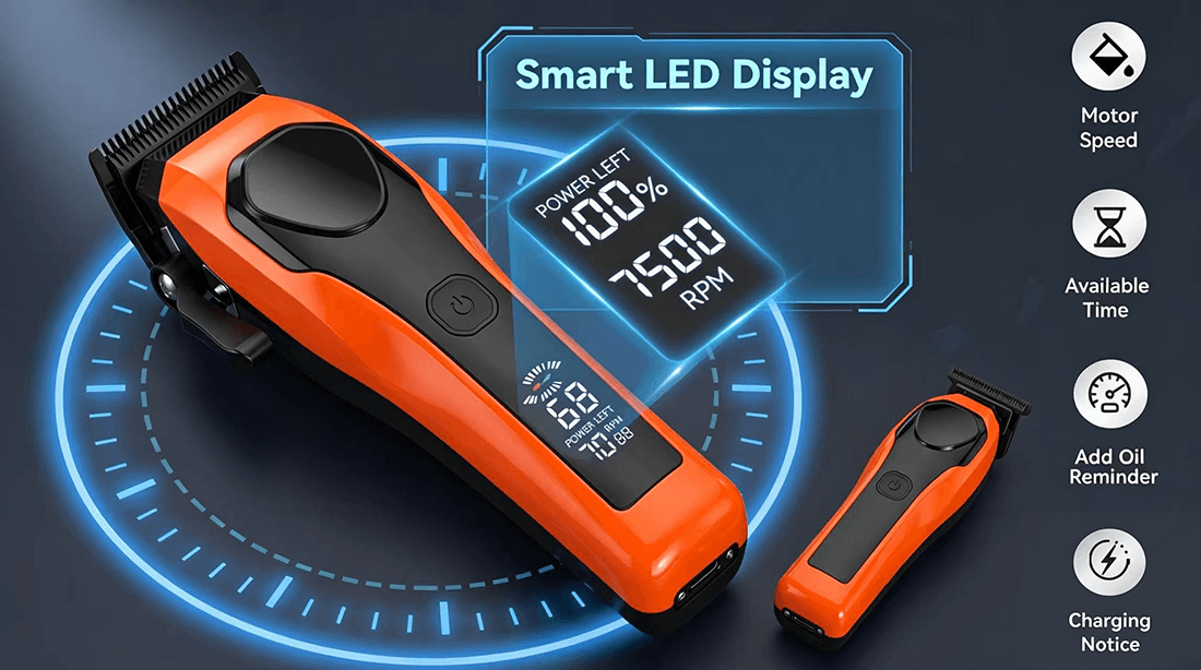 KEZU Professional DLC Blade IPX7 Waterproof Hair Clipper for Men